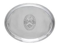 A George III Silver Stand, Hester Bateman, London, 1788, of oval form, having a central oval cartouche with an armorial depicting a lio