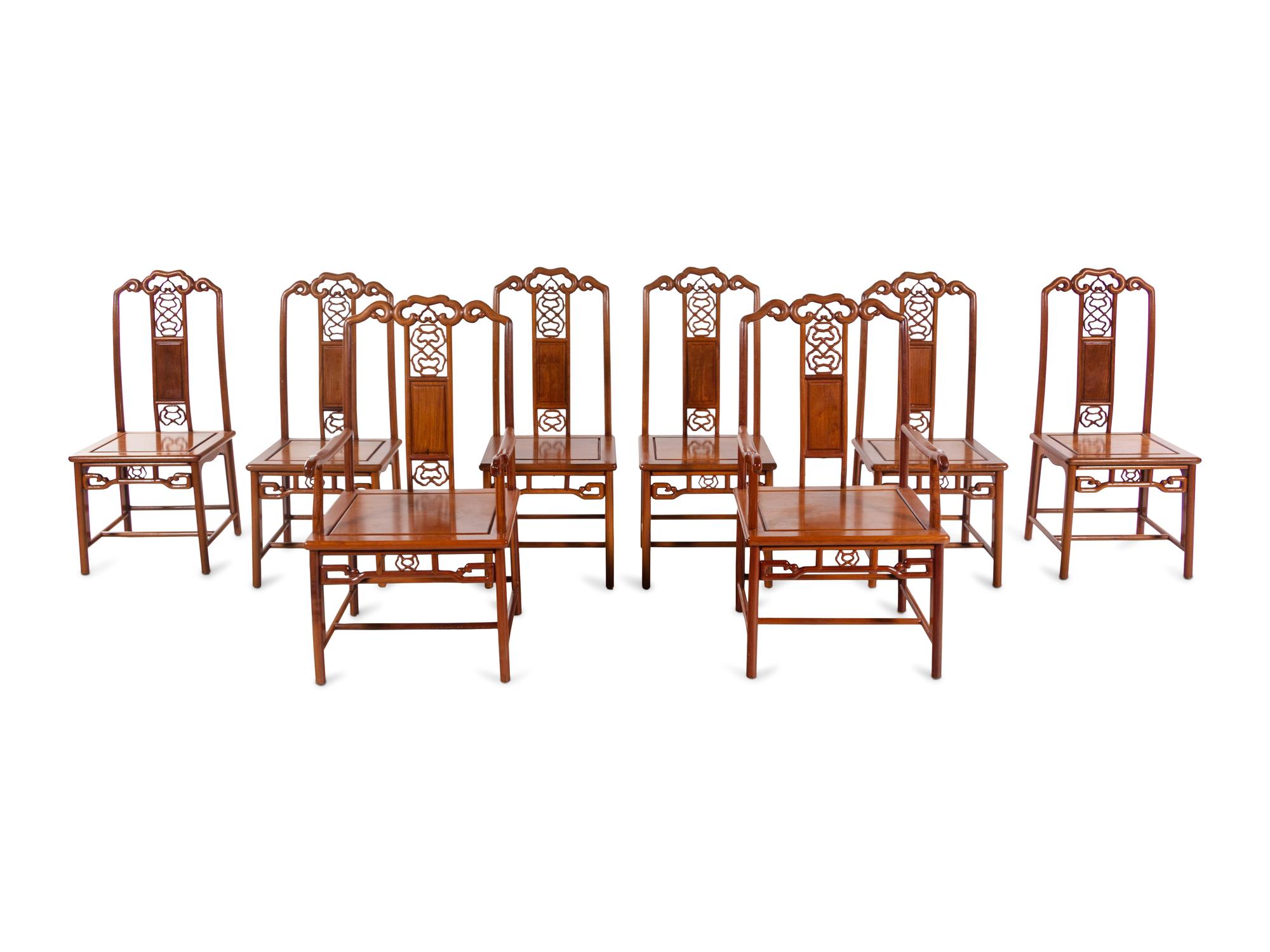 A Set of Chinese Huali Dining Table and Chairs