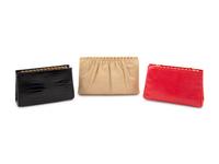 Three Judith Leiber Frame Bags; Two Karung, One Crocodile