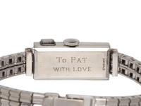 14K WHITE GOLD AND DIAMOND WRISTWATCH