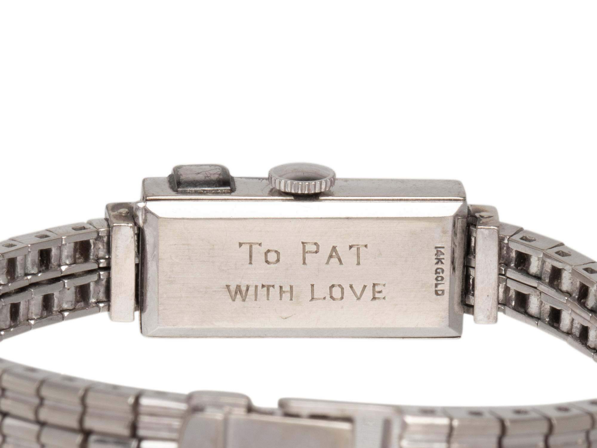 14K WHITE GOLD AND DIAMOND WRISTWATCH