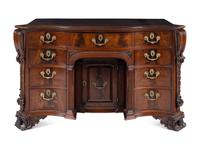 A George III Mahogany Knee-Hole Bureau