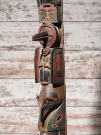 Northwest Coast Polychrome Totem Pole