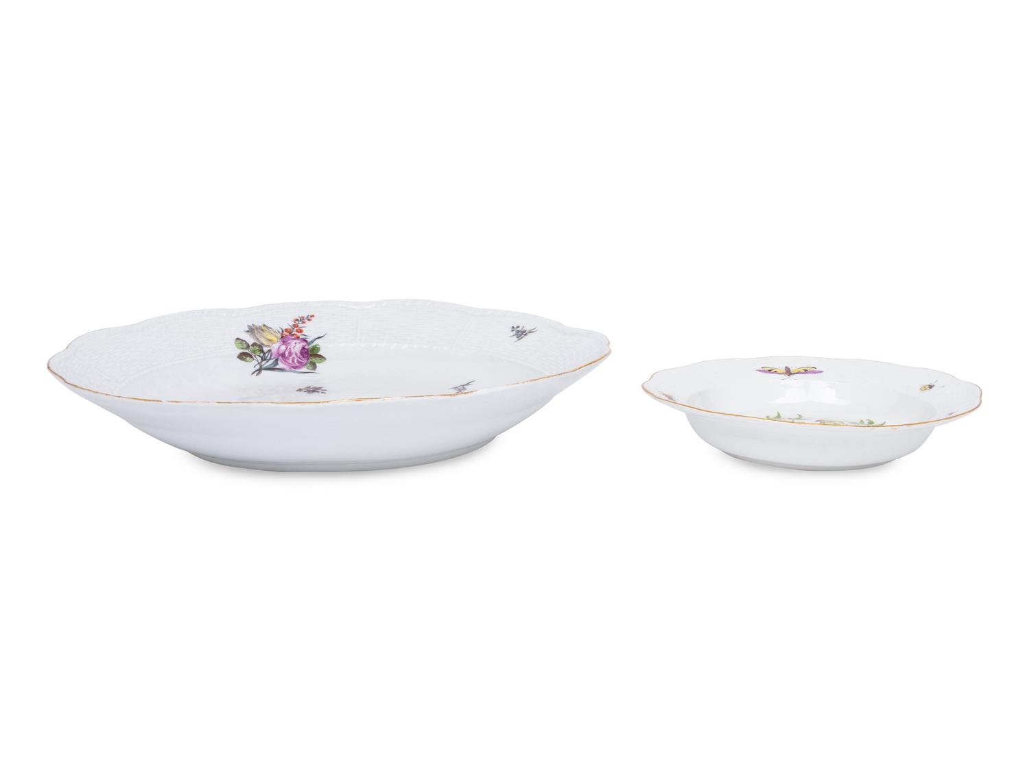 A Meissen Porcelain Soup Plate and Serving Dish