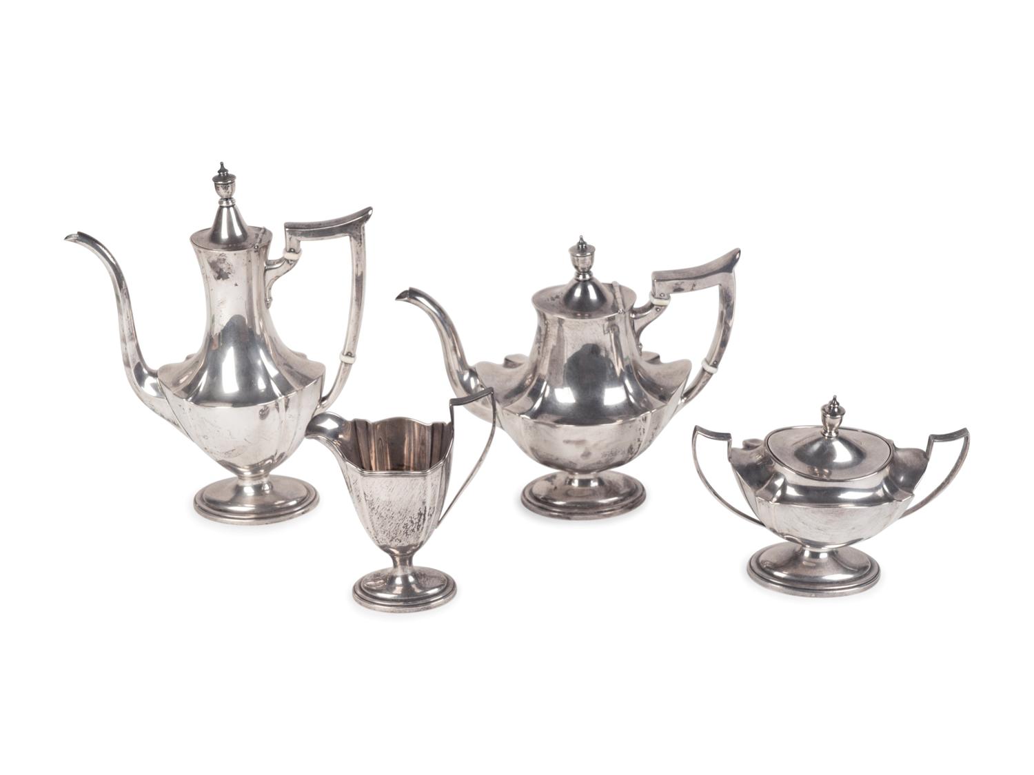 An American Silver Four-Piece Tea and Coffee Service — GORHAM MANUFACTURING COMPANY, PROVIDENCE, RHODE ISLAND