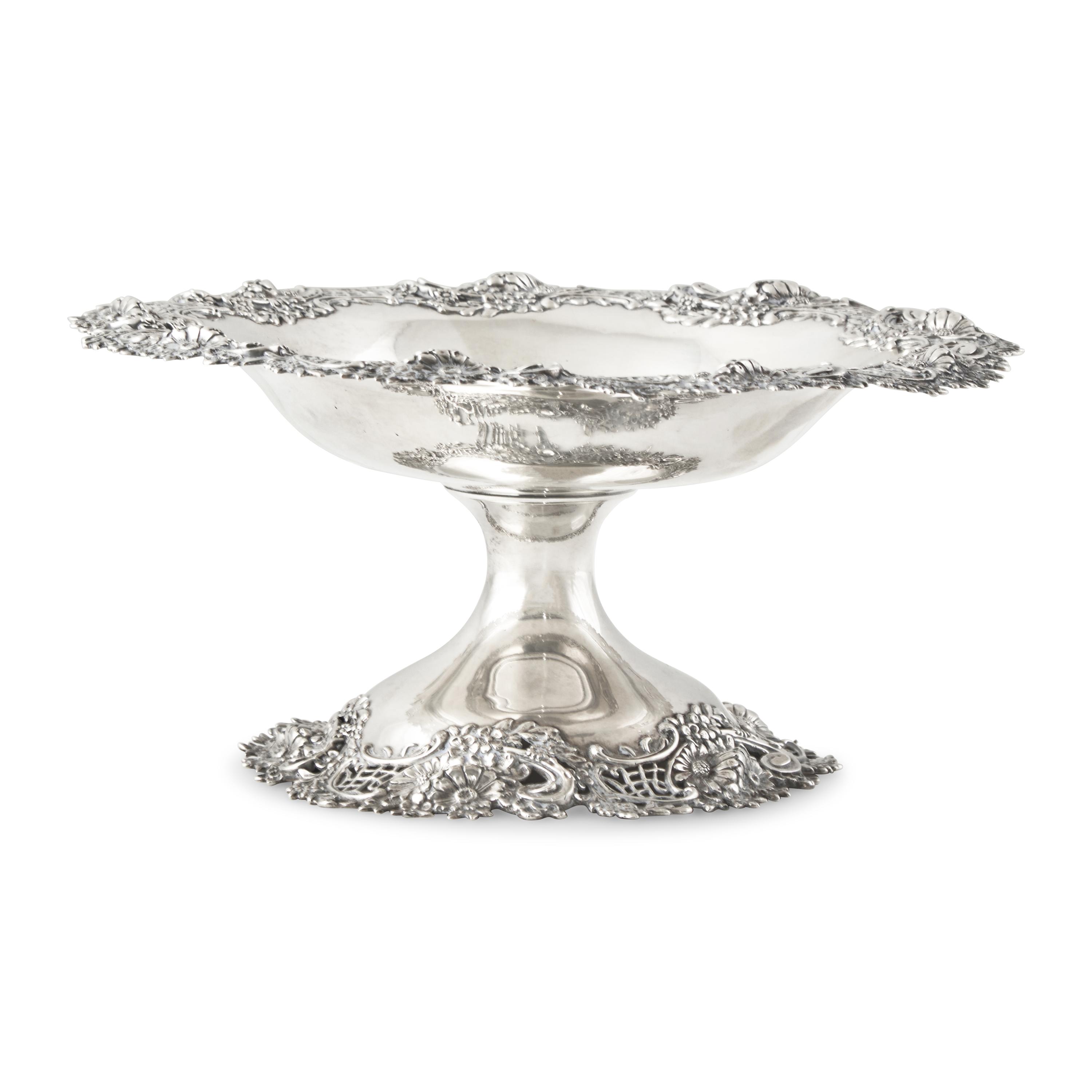 An American Silver Reticulated Compote