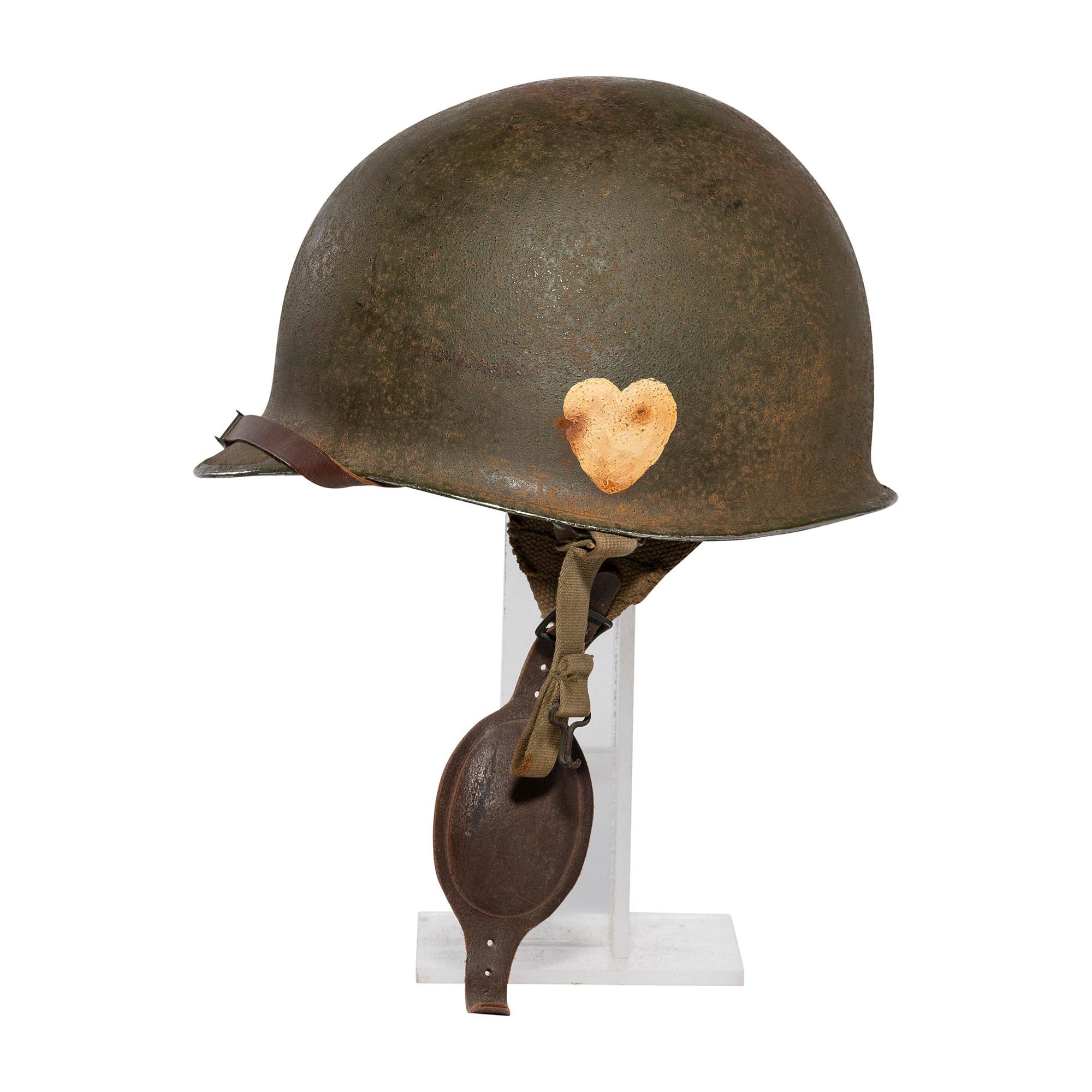 WWII Helmet Attributed to Paratrooper George Fatzer - 101st Airborne