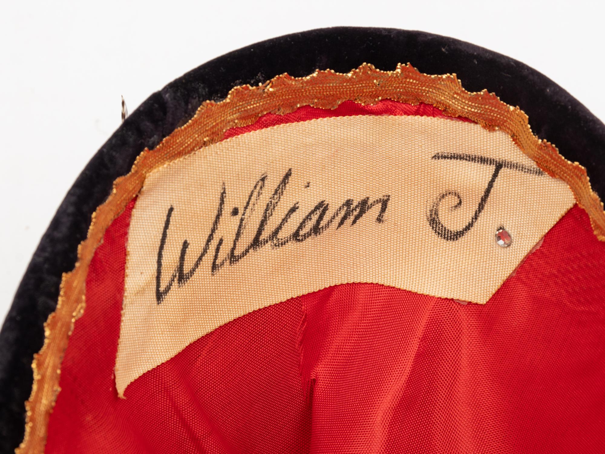 William J. Feathered Velvet Hat