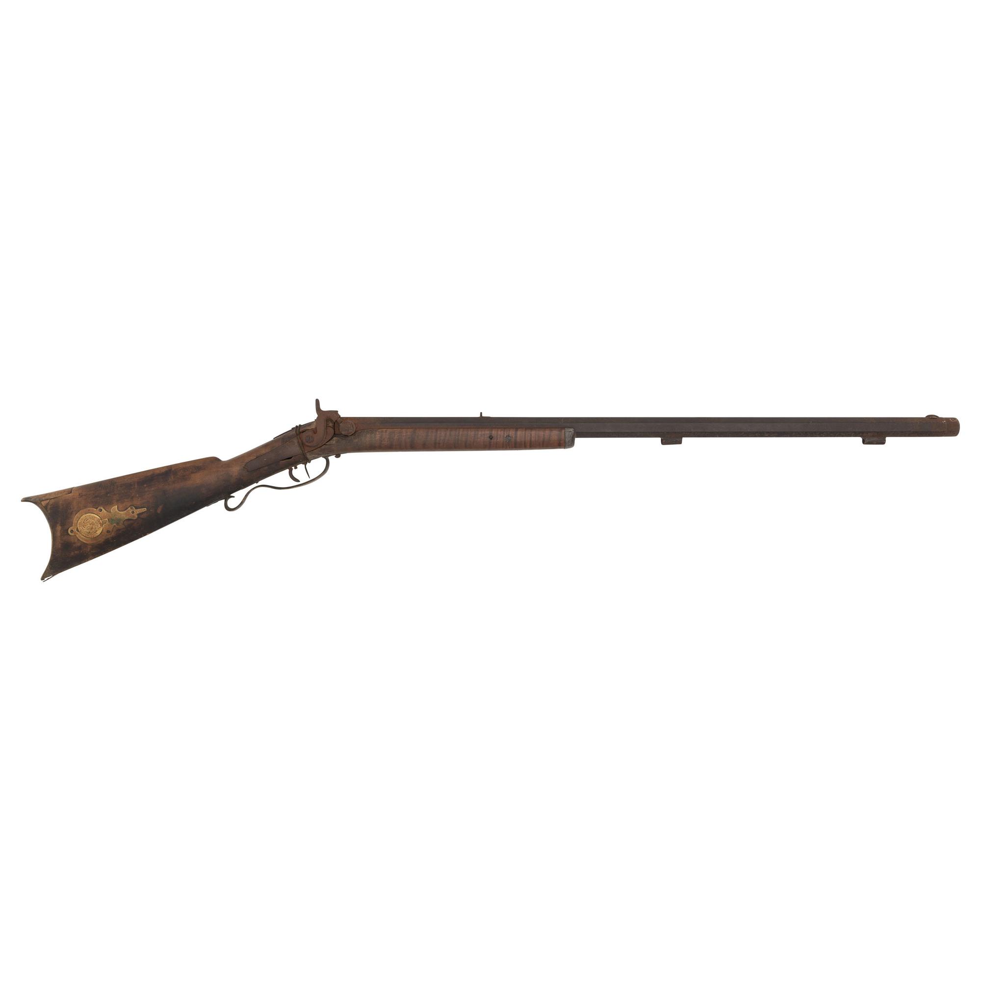 Halfstock Heavy Barrel Percussion Kentucky Rifle by P.A. Reinhard ca.1871