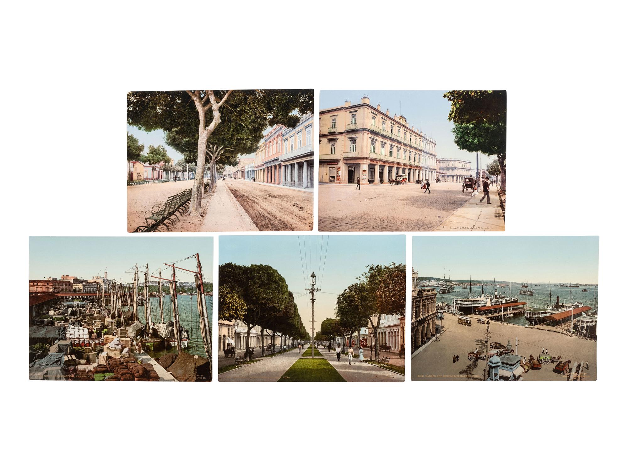 [JACKSON, William Henry, photographer]. Photochrom prints incl. US and Cuban scenes. 1900-1904.