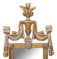 An Italian Neoclassical Silvered and Giltwood Mirror