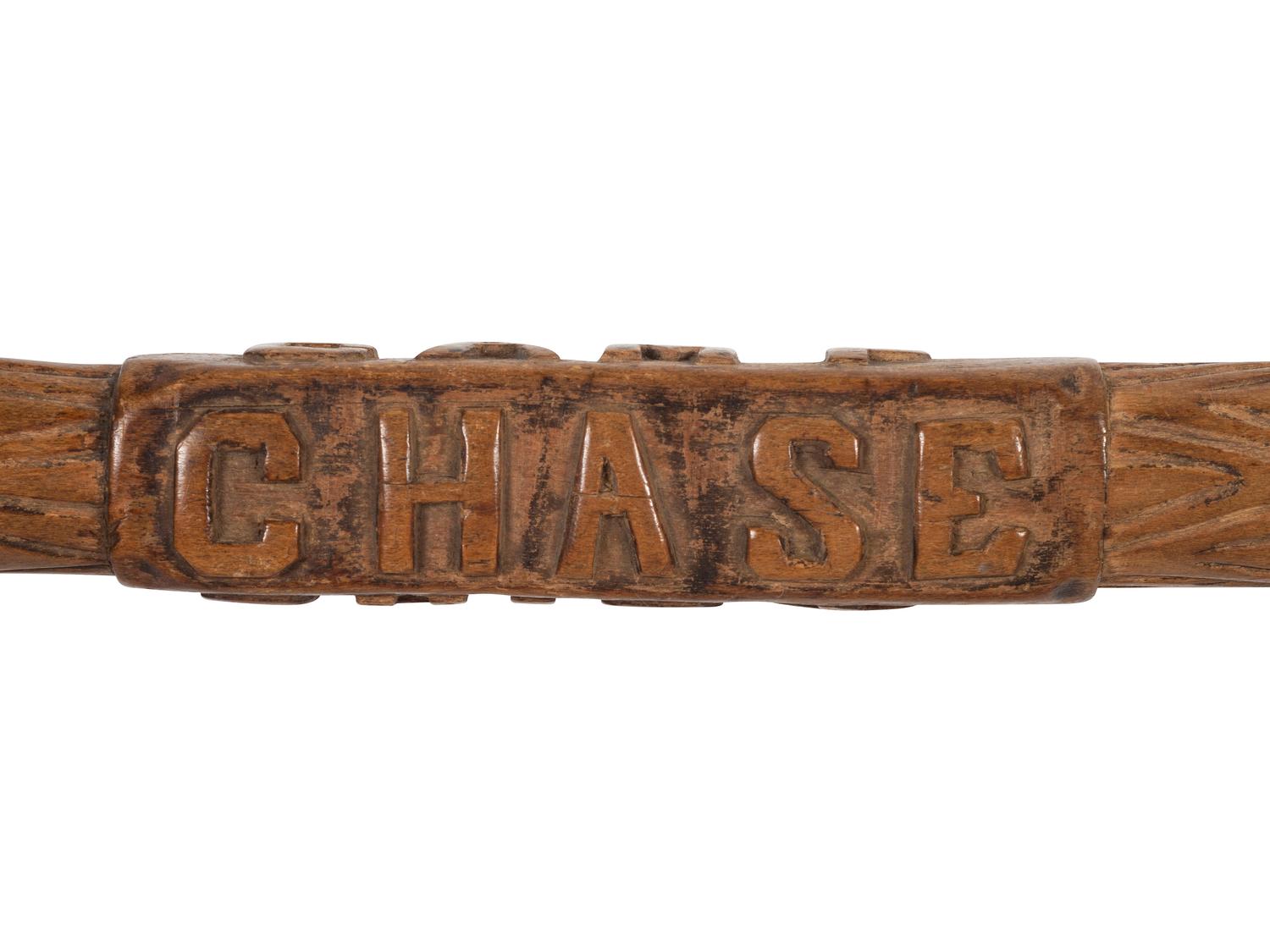 [CIVIL WAR]. Camp Chase, Ohio folk art carved walking stick. Ca 1862.