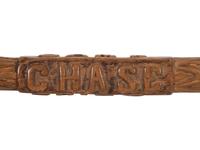 [CIVIL WAR]. Camp Chase, Ohio folk art carved walking stick. Ca 1862.