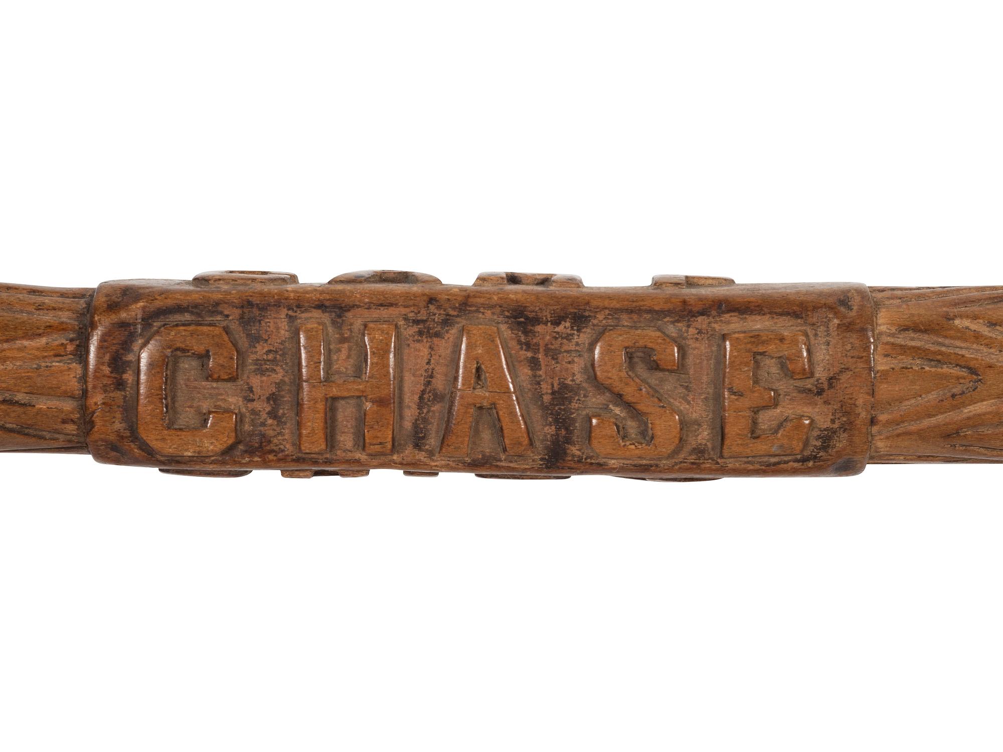 [CIVIL WAR]. Camp Chase, Ohio folk art carved walking stick. Ca 1862.