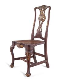 An Italian Painted and Parcel Gilt Side Chair
