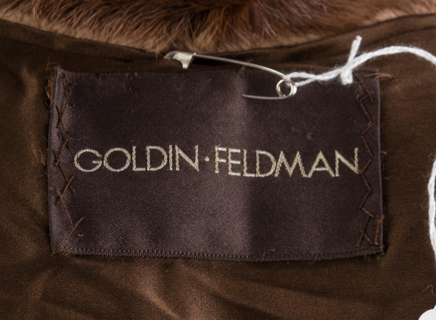 A Geoffrey Beene Brown Mink Knee-Length Coat, No size.