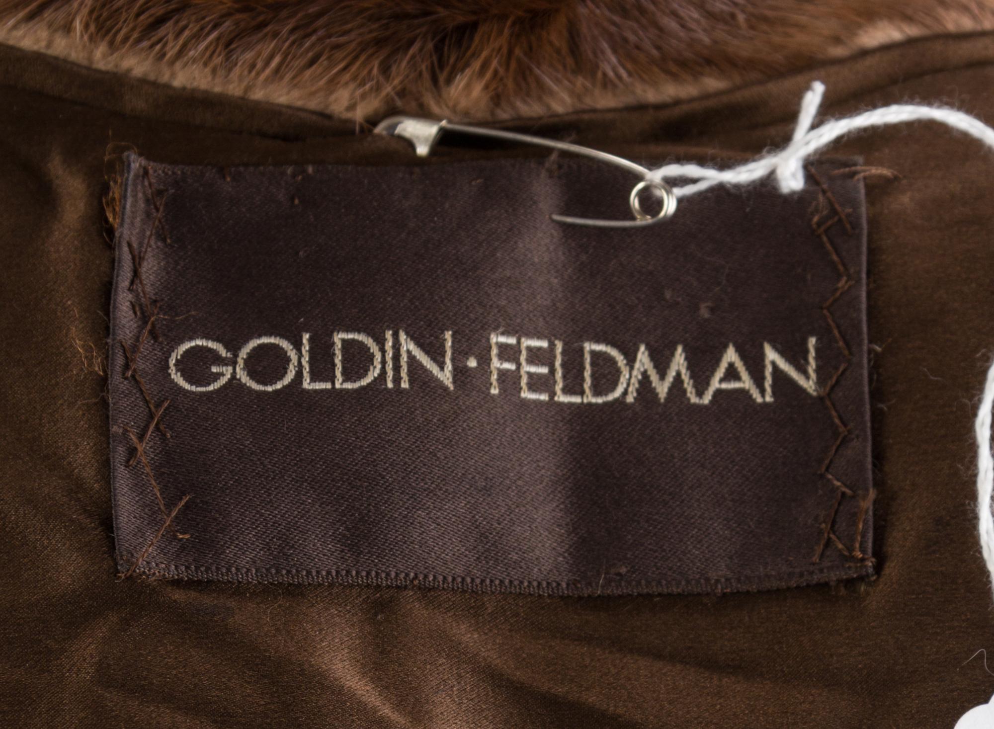 A Geoffrey Beene Brown Mink Knee-Length Coat, No size.