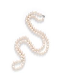CULTURED PEARL AND DIAMOND NECKLACE