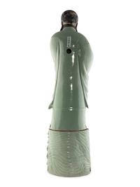A Large Chinese Celadon Glazed Porcelain Figure of Damo