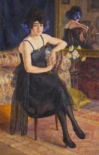 Alexandre Roubtzoff, (Russian, 1884–1949), Portrait of a Tunisian Woman