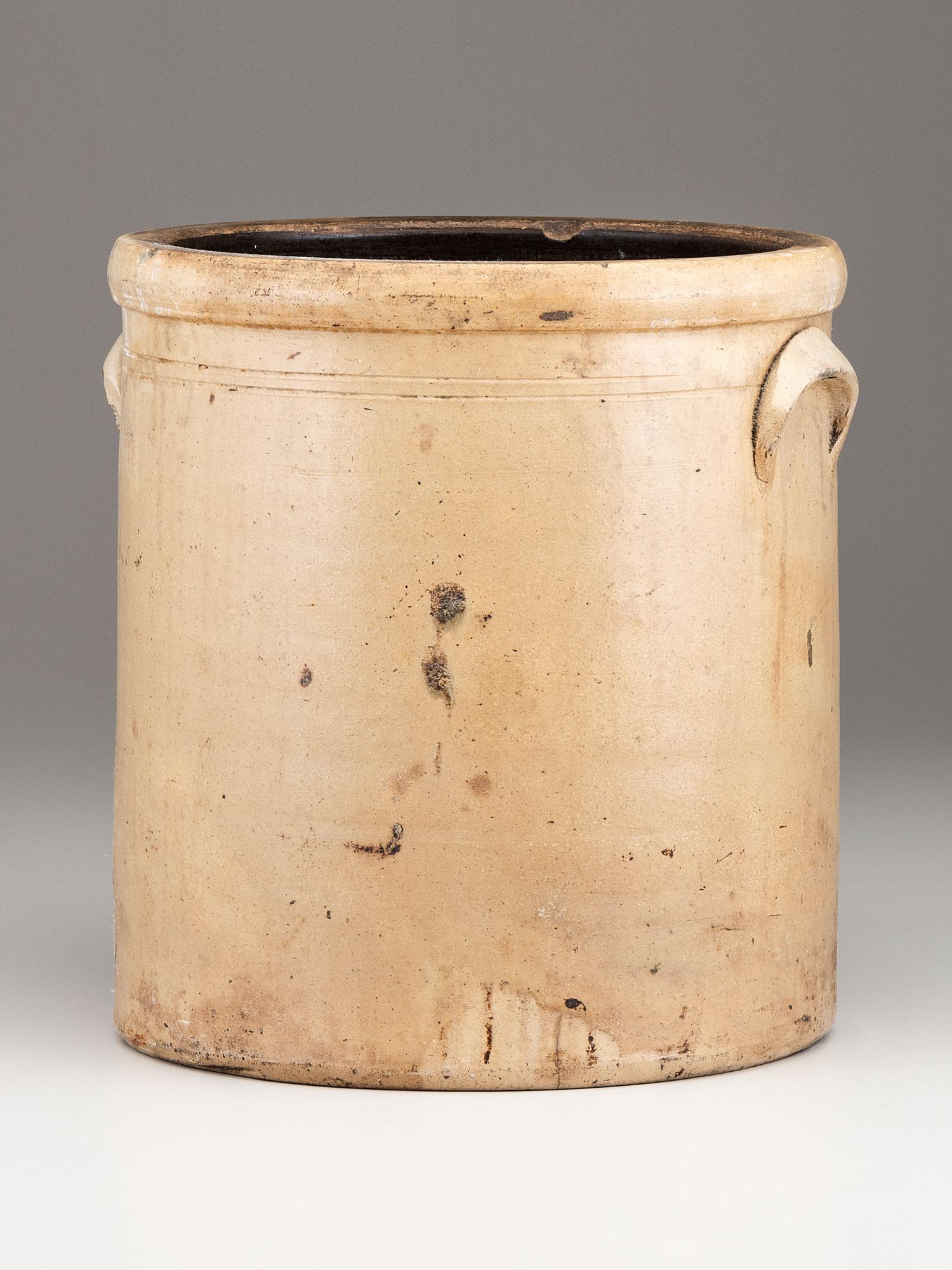 A Five-Gallon Cobalt Decorated Stoneware Crock