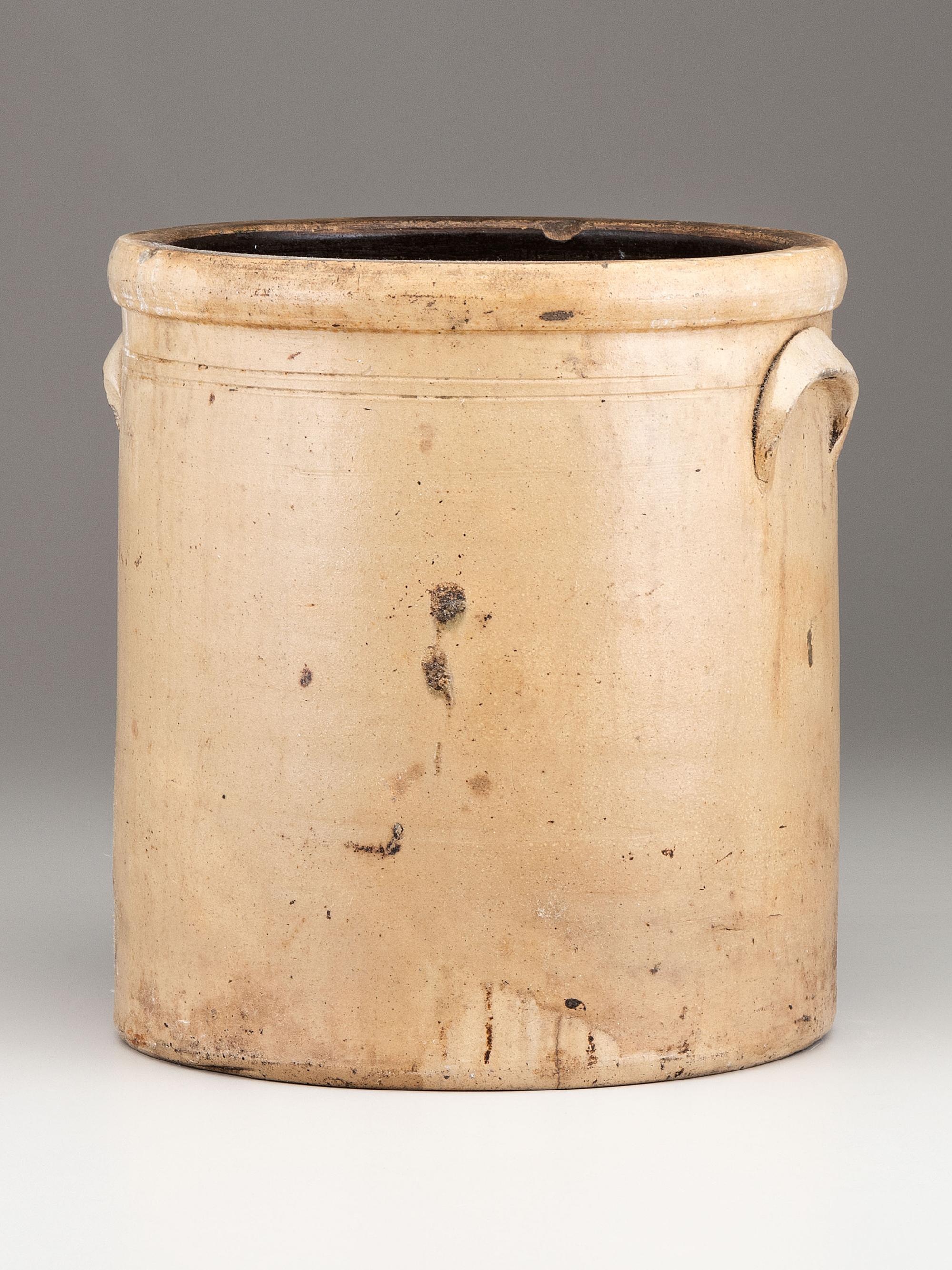 A Five-Gallon Cobalt Decorated Stoneware Crock
