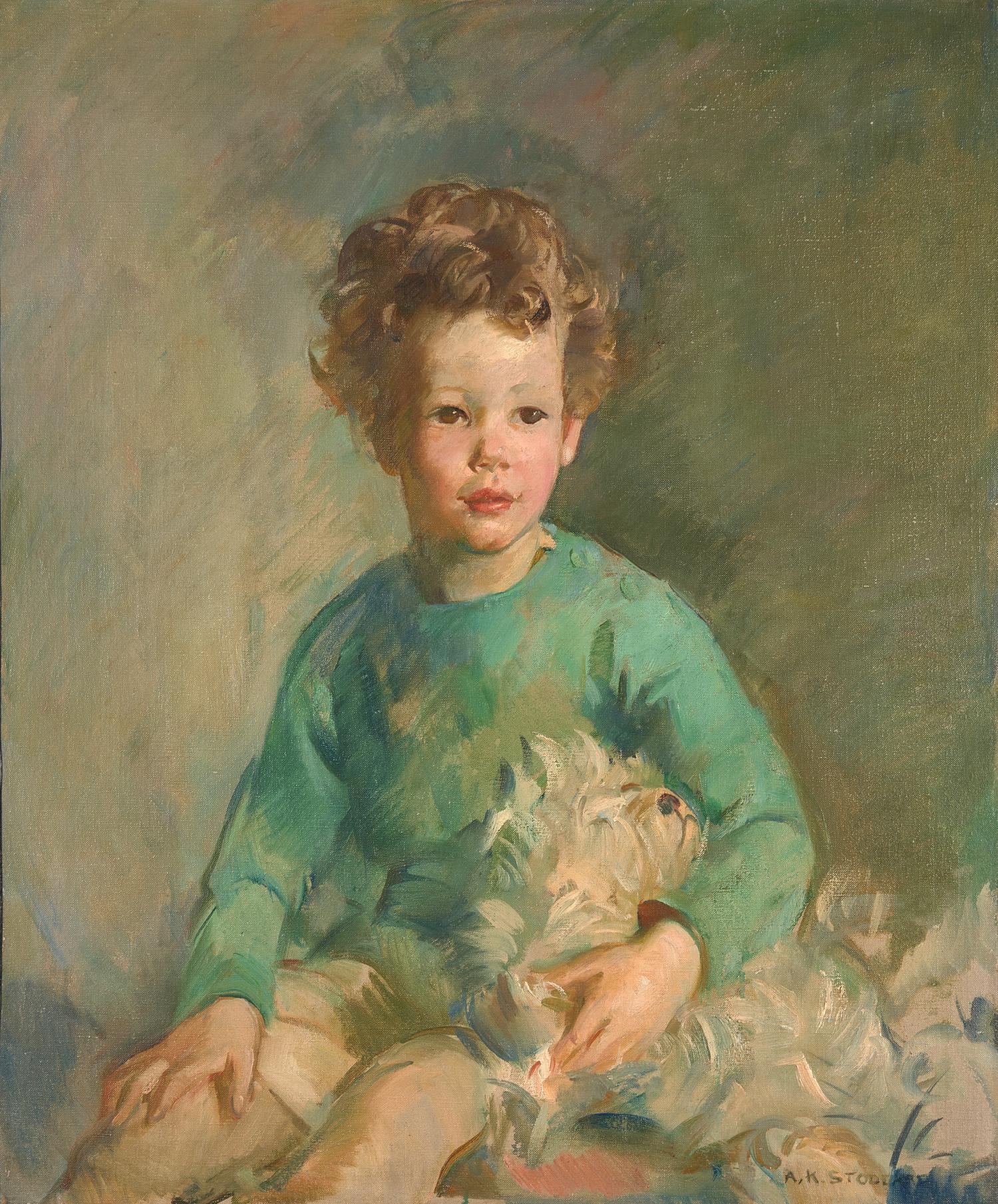 Two Works: Young Boy and His Puppy; together with Kathy (2)