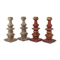 Two Pairs of Italian Painted Pricket Sticks