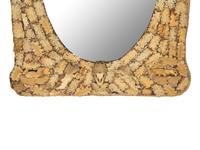 A Continental Carved Bone Mirror