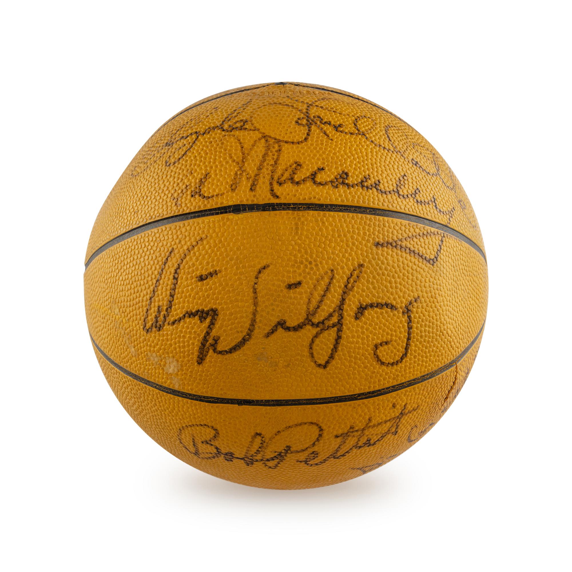 A 1958-59 St. Louis Hawks Team Signed Autograph Basketball (Beckett Authentication Services)