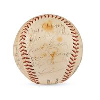 A 1936 Philadelphia Phillies Team Signed Autograph Baseball Featuring Chuck Klein (JSA Letter Of Authenticity)
