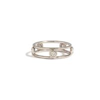 TIFFANY & CO., ELSA PERETTI, PLATINUM 'DIAMONDS BY THE YARD' RING
