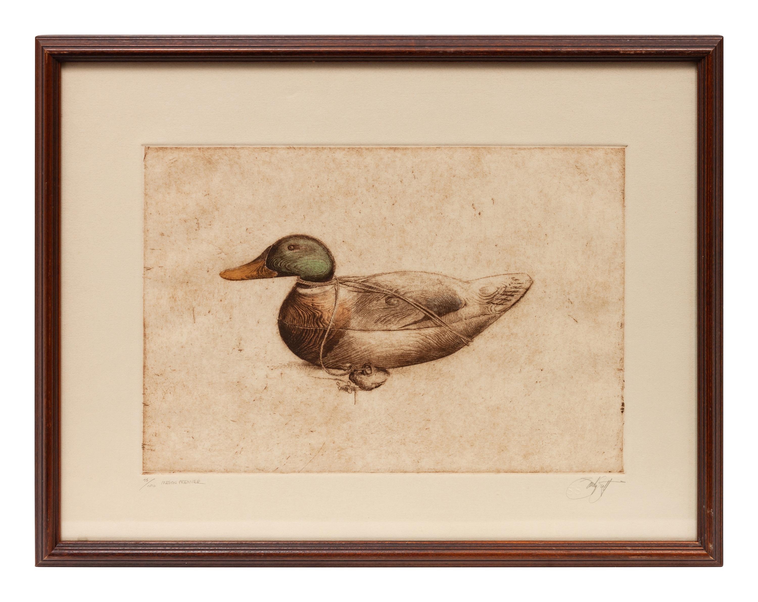 Four Prints: Mallard Decoy , edition 76/100; Mallard Carving , Artist's Proof; Duck Club Relics , edition 39/100; Mason Premier , edition 75/100
