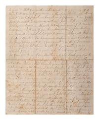 LEE, Robert E. (1807-1870). Autograph letter signed in the margin of the first leaf ("R. E. Lee"), as commandant at West Point, to George Washington Custis Lee (1832-1913). Baltimore, 15 June 1851.