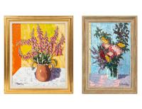 Still LIfe with Foxgloves, 1978, and Summer Flowers (two works)