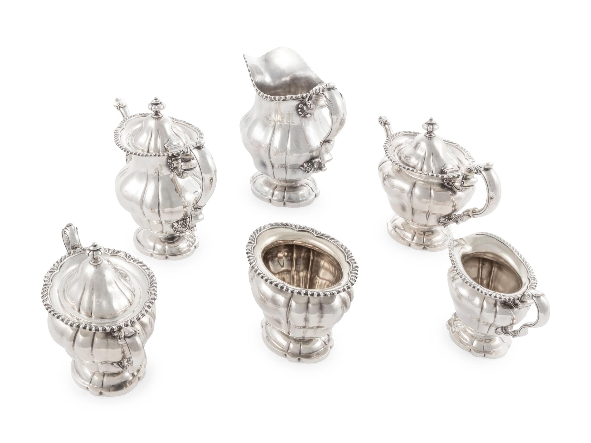 An American Silver Six-Piece Tea and Coffee Service