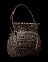A Japanese Ikebana Bamboo Basket