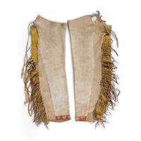 Pueblo Painted Hide Leggings