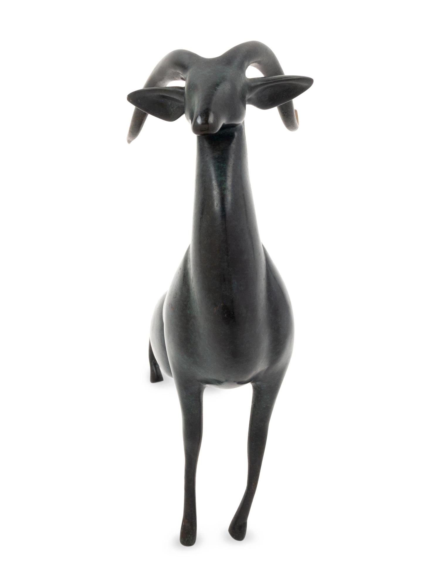 A Bronze Figure of a Gazelle,