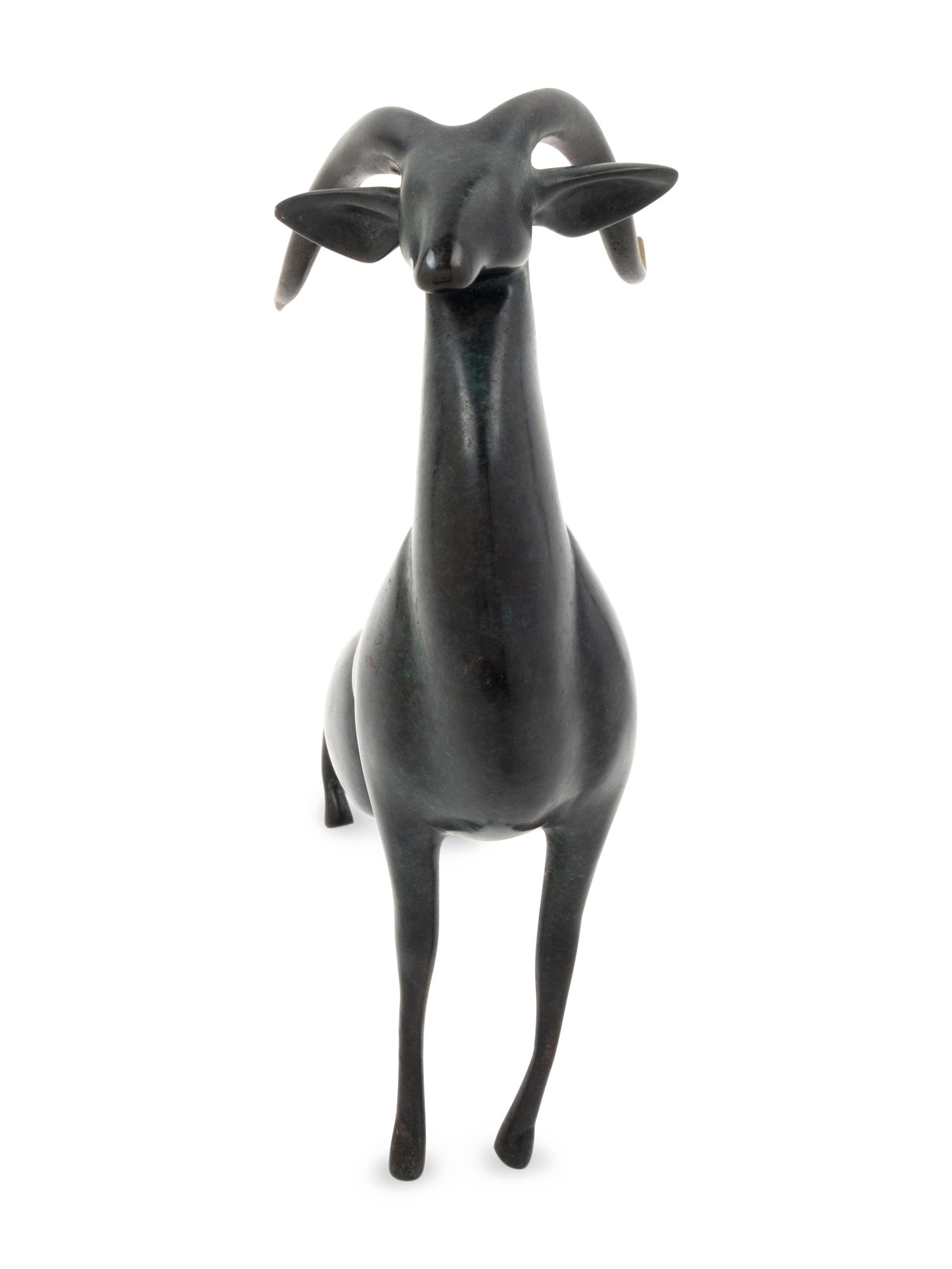 A Bronze Figure of a Gazelle,