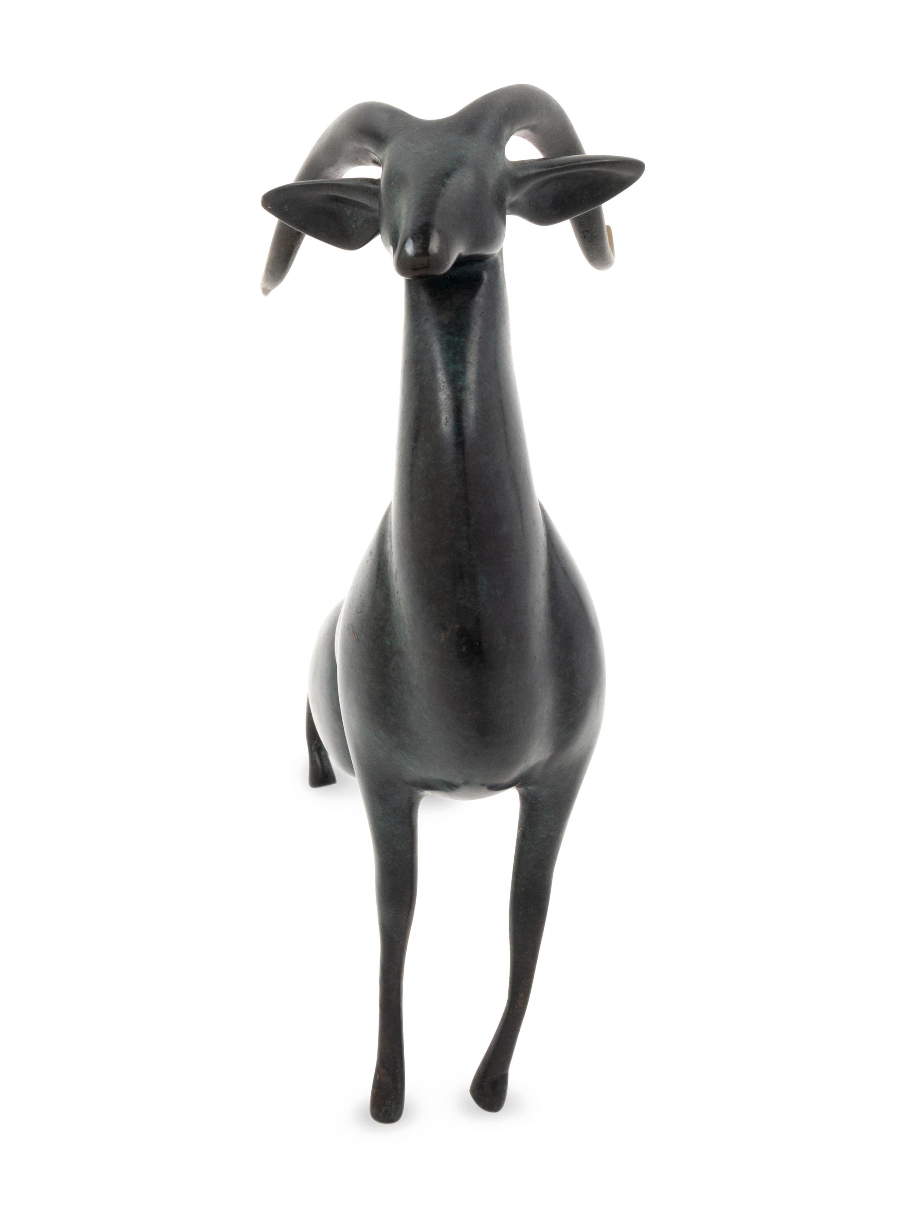 A Bronze Figure of a Gazelle,