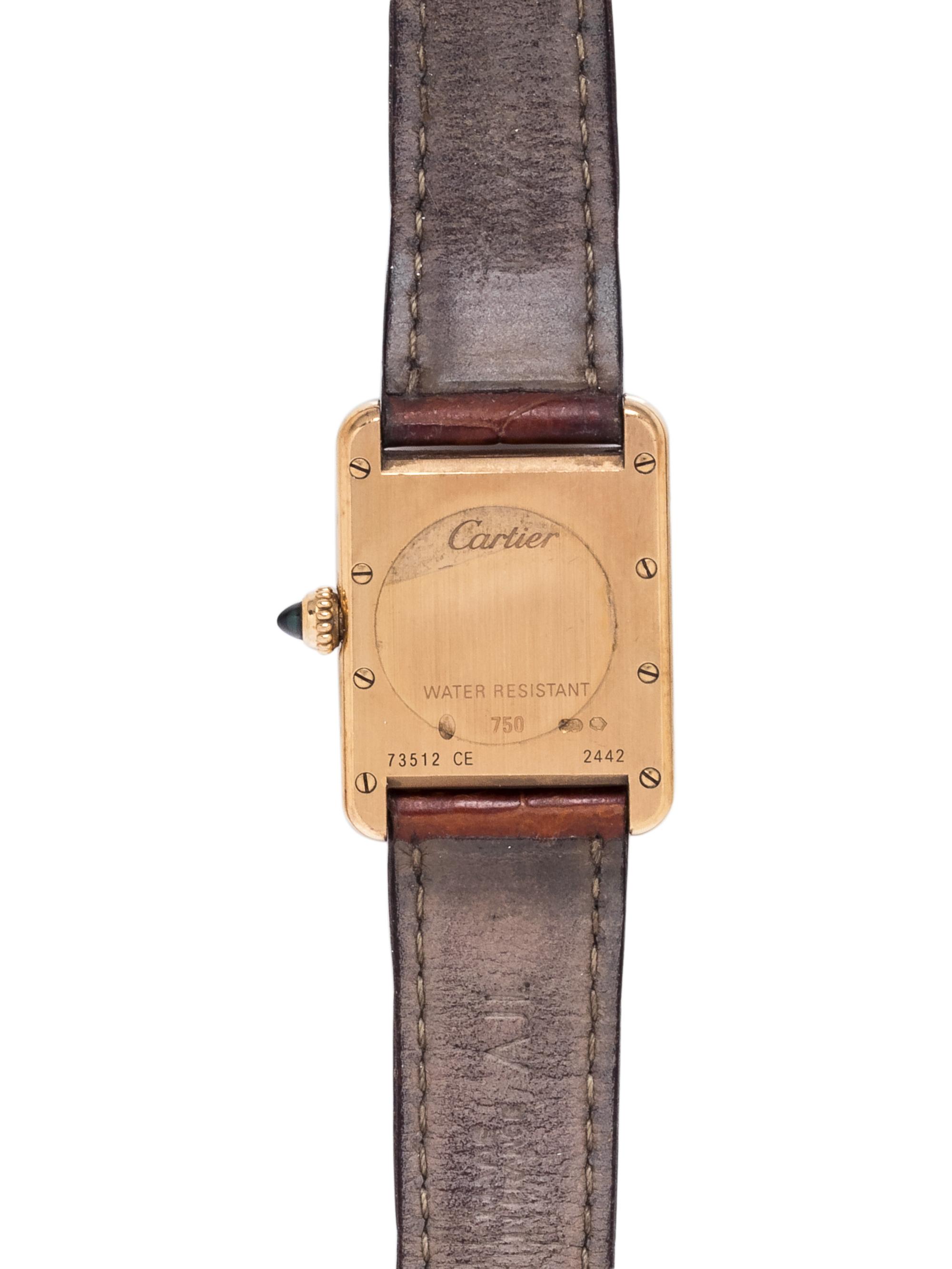 CARTIER, 18K YELLOW GOLD REF. 2442 'TANK' WRISTWATCH