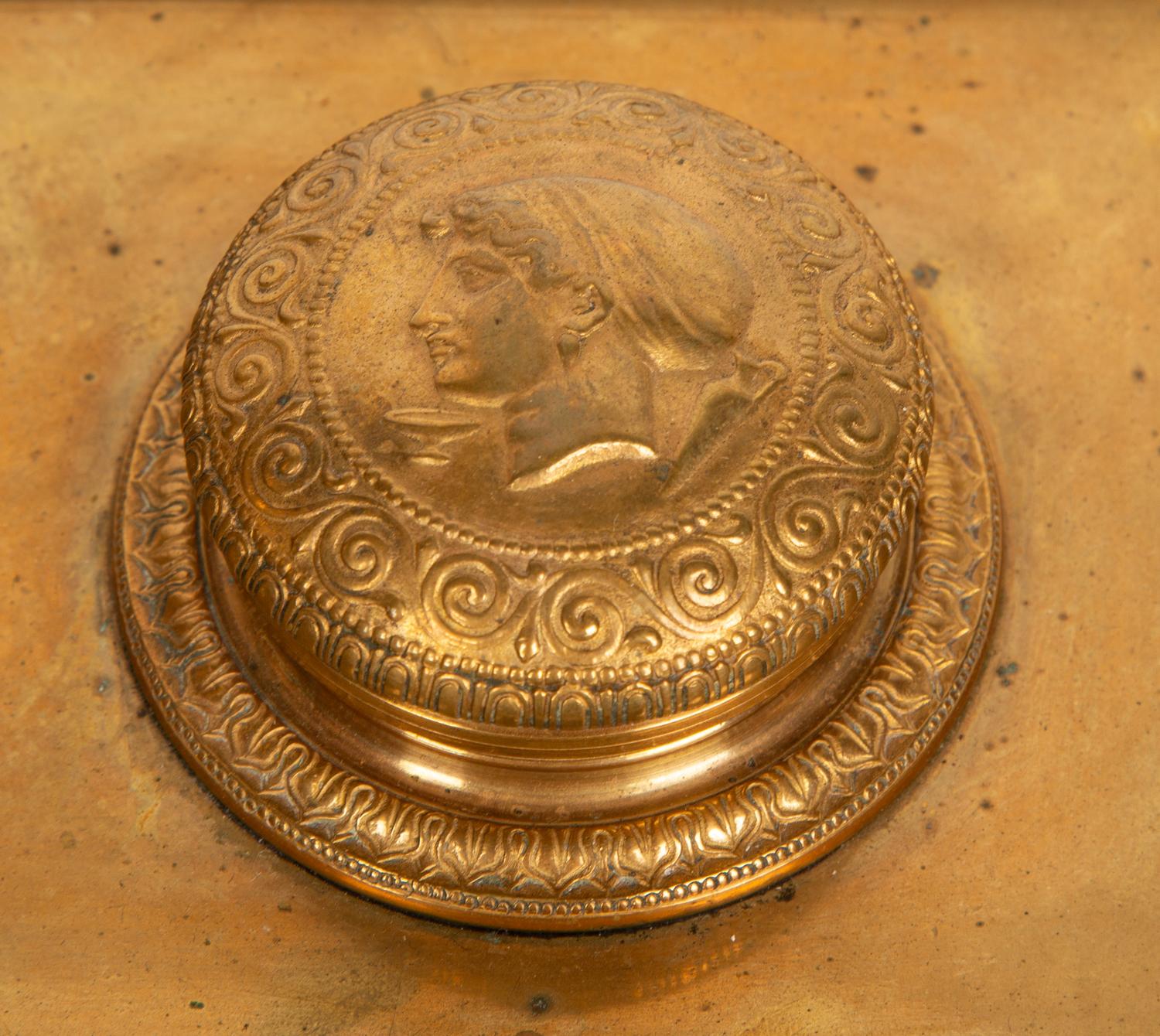A Continental Gilt Bronze Inkwell — 19TH/20TH CENTURY