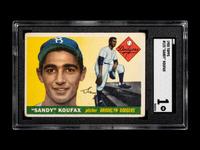 A 1955 Topps Sandy Koufax Rookie Baseball Card No. 123 (SGC 1)