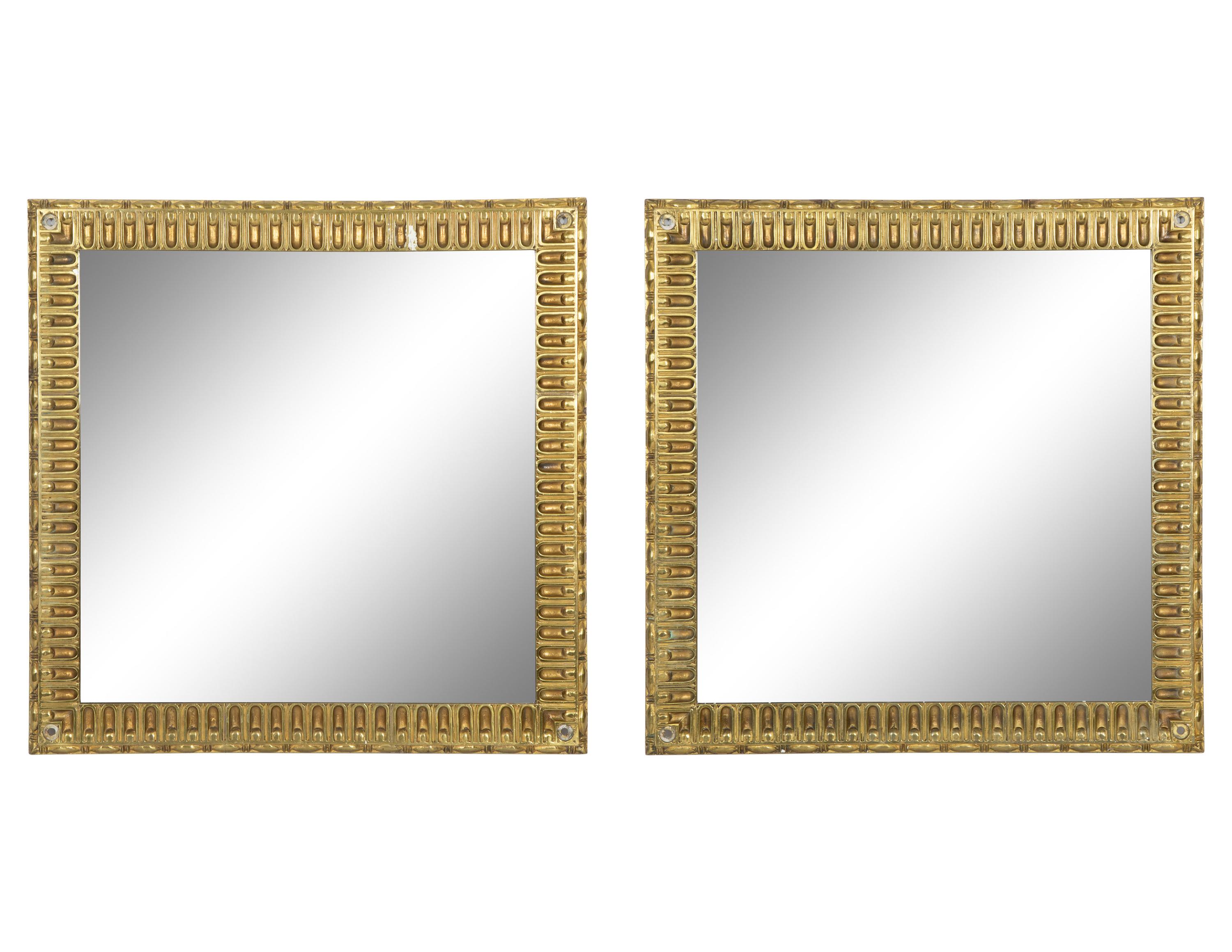 A Pair of Art Deco Style Giltwood Mirrors