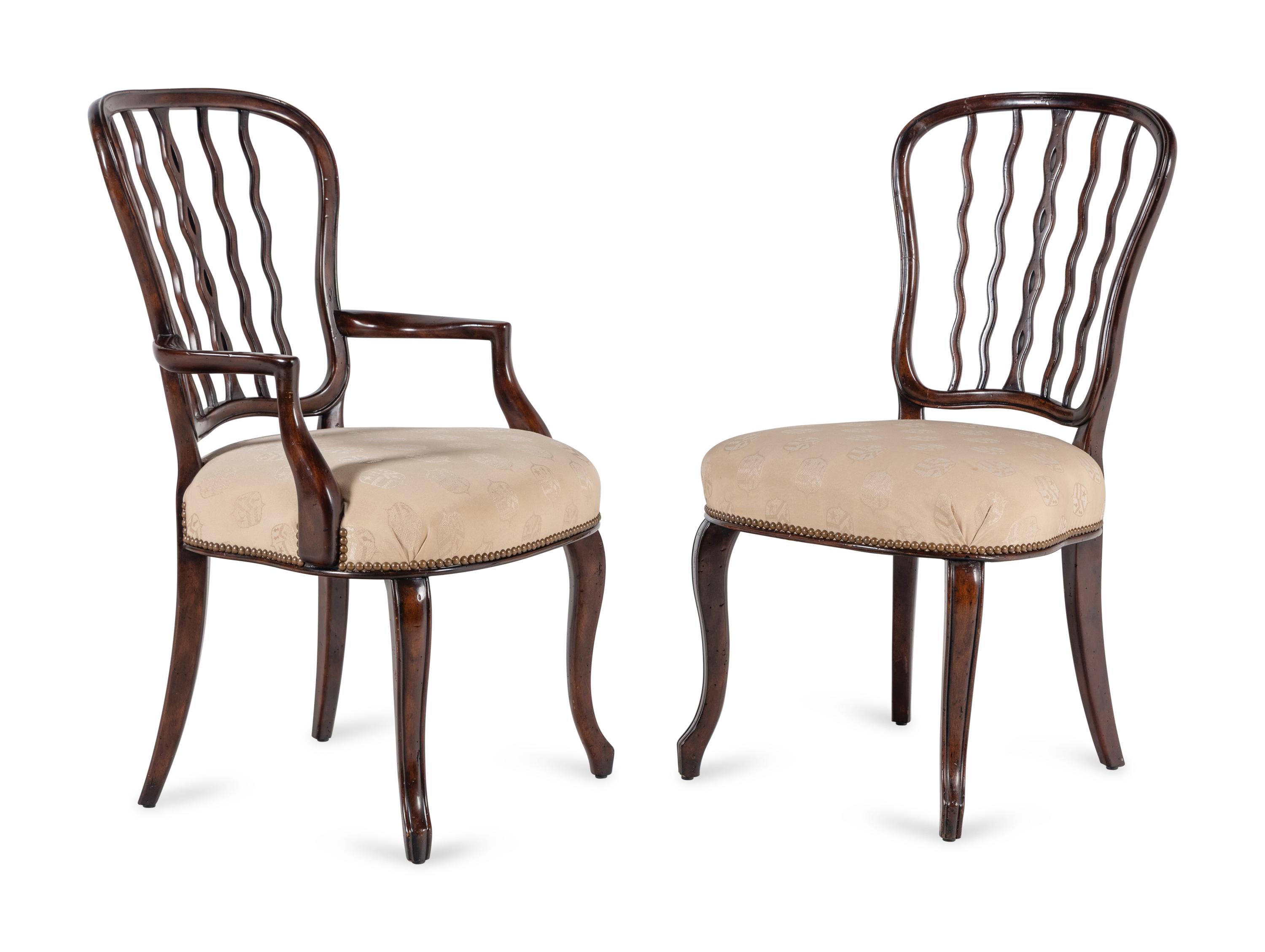 A Set of Eight Theodore Alexander Althorp Mahogany Dining Chairs