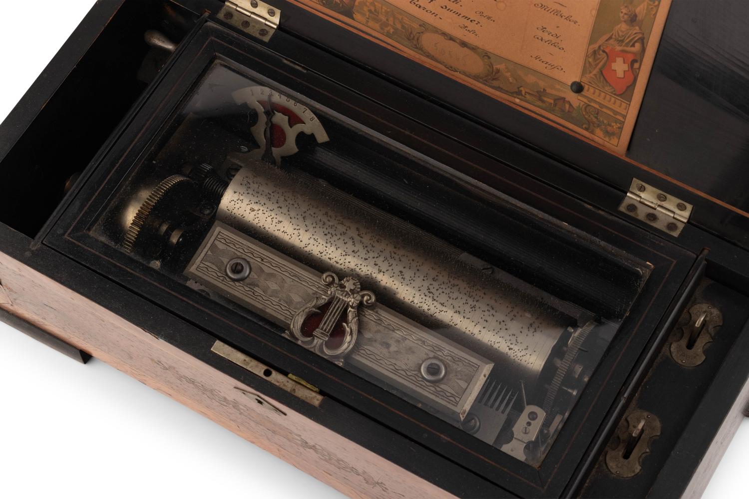 A Swiss 8 Air Cylinder Music Box