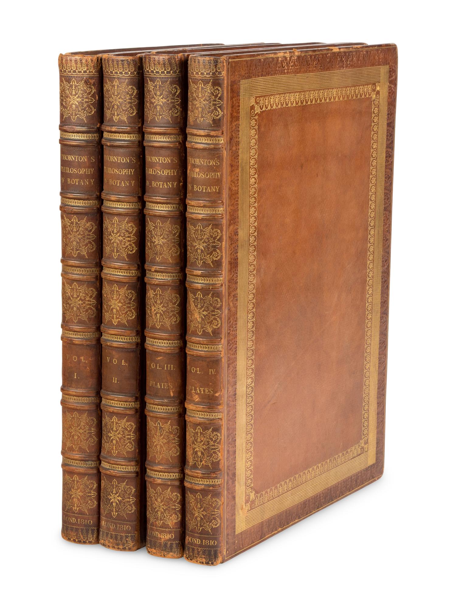 [NATURAL HISTORY]. THORNTON, Robert John (1768-1837). The Philosophy of Botany . London: T. Bensley for the publishers, White, Johnson and Co. ...and the author, [1799?]-1810.