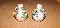 A Pair of English Pottery Vases. Height of each 4 inches.
