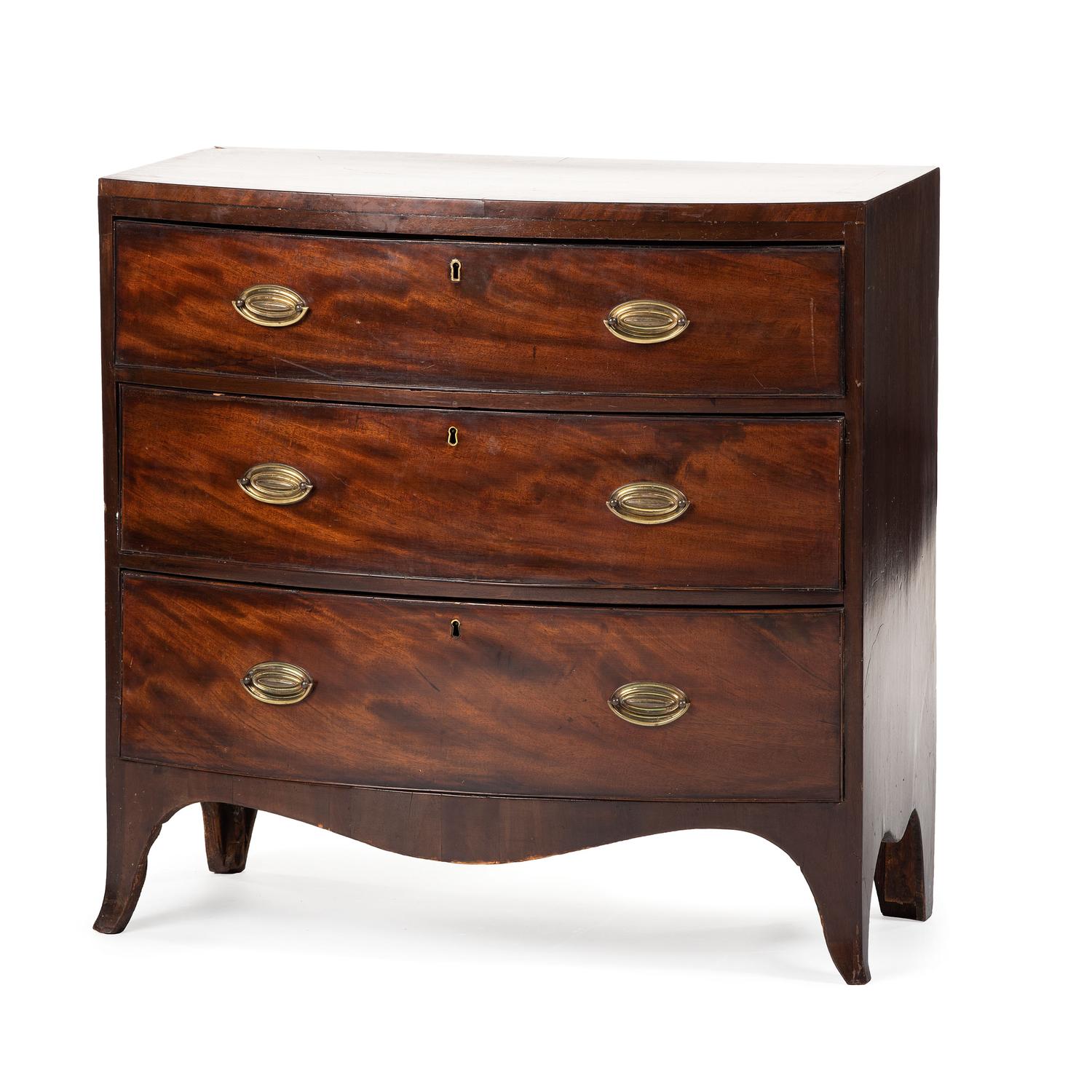 A Regency Style Mahogany Bowfront Chest of Drawers